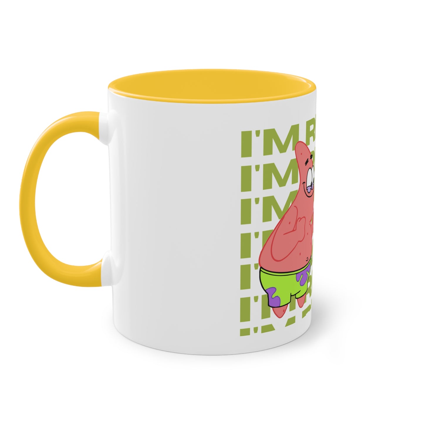 SpongeBob & Patrick Two-Tone Coffee Mug - Perfect for Kids, Cartoon Lovers, Gifts, Birthdays, Home Decor