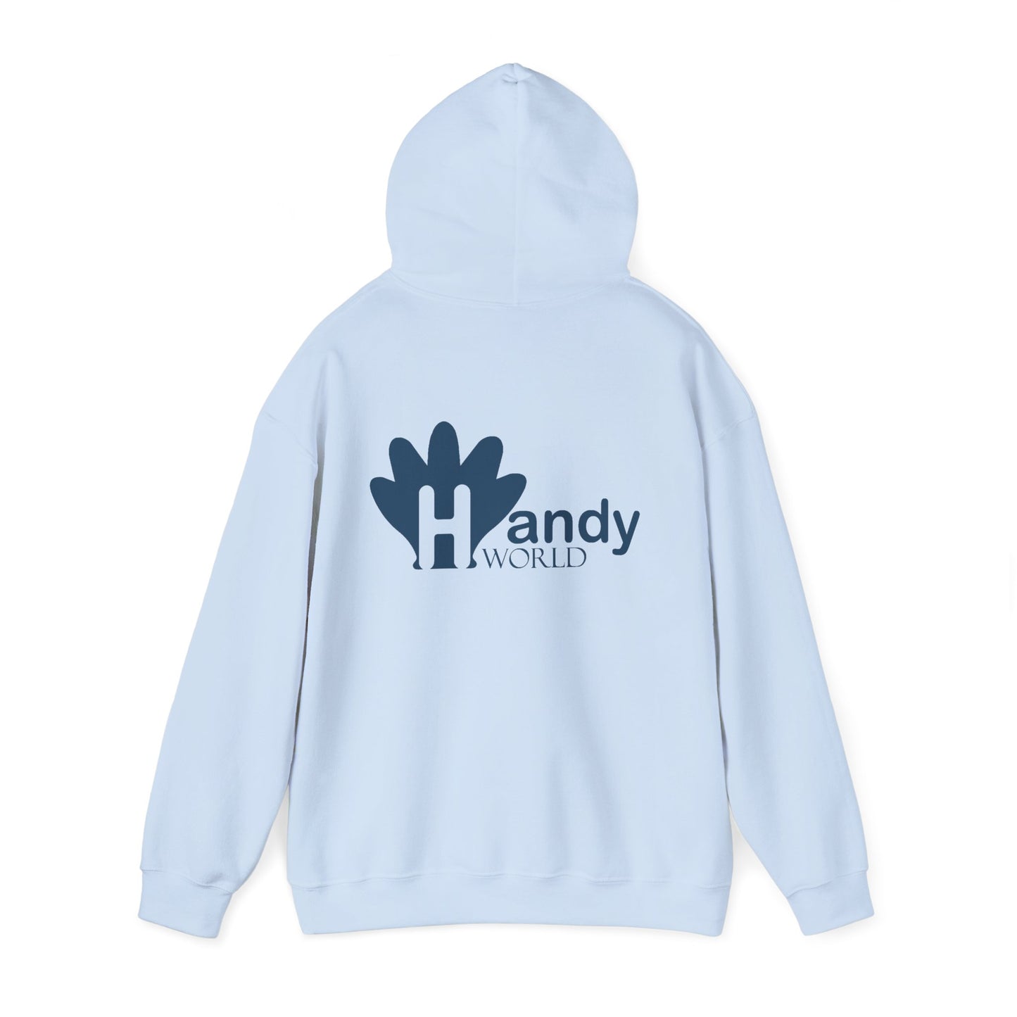 Charming Hooded Sweatshirt Featuring 'Handy World' Design | Cozy Gift for Friends, Birthdays, Casual Wear, Unique Fashion