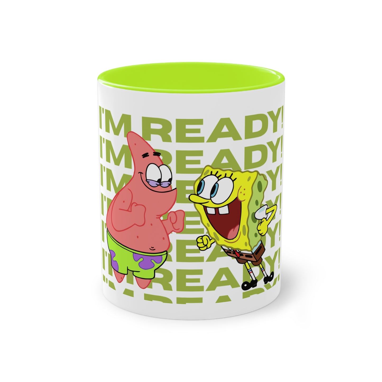 SpongeBob & Patrick Two-Tone Coffee Mug - Perfect for Kids, Cartoon Lovers, Gifts, Birthdays, Home Decor