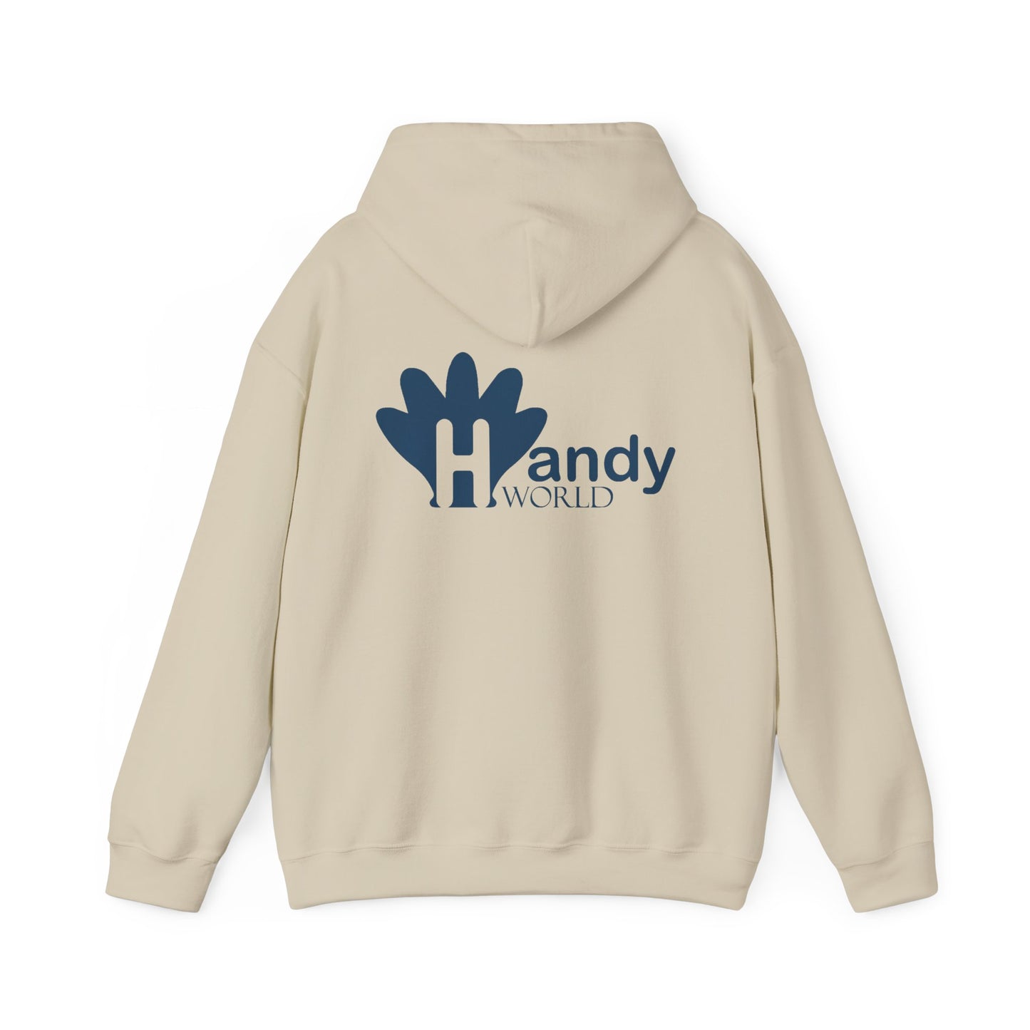 Charming Hooded Sweatshirt Featuring 'Handy World' Design | Cozy Gift for Friends, Birthdays, Casual Wear, Unique Fashion