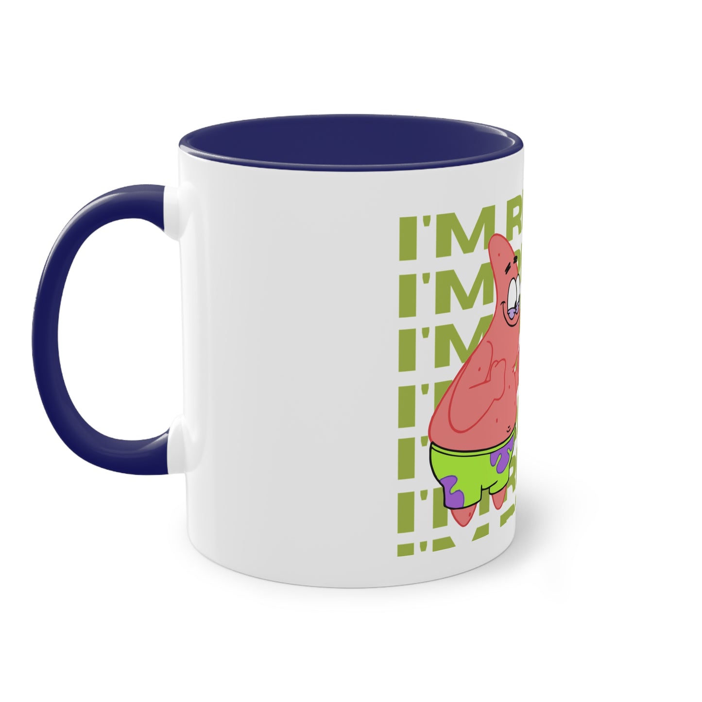 SpongeBob & Patrick Two-Tone Coffee Mug - Perfect for Kids, Cartoon Lovers, Gifts, Birthdays, Home Decor