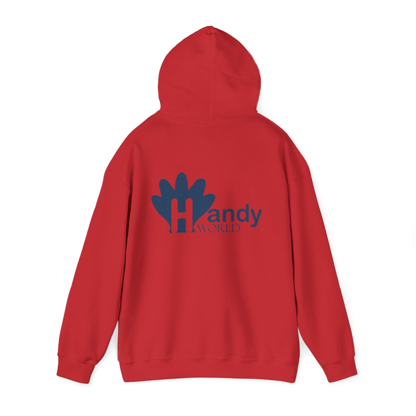 Charming Hooded Sweatshirt Featuring 'Handy World' Design | Cozy Gift for Friends, Birthdays, Casual Wear, Unique Fashion