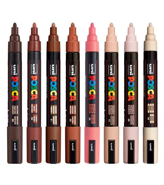 POSCA® Paint Marker Set, 8 Colors, PC-5M Portrait Tone Set