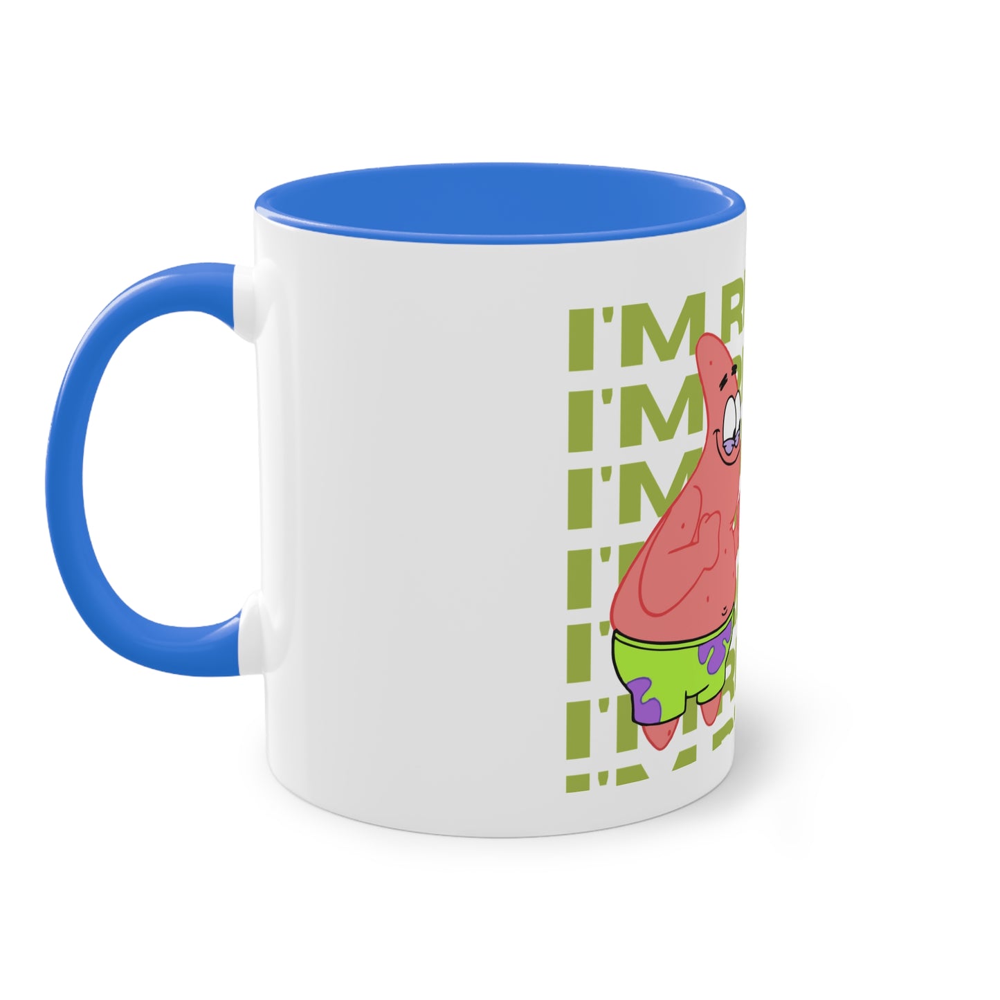 SpongeBob & Patrick Two-Tone Coffee Mug - Perfect for Kids, Cartoon Lovers, Gifts, Birthdays, Home Decor