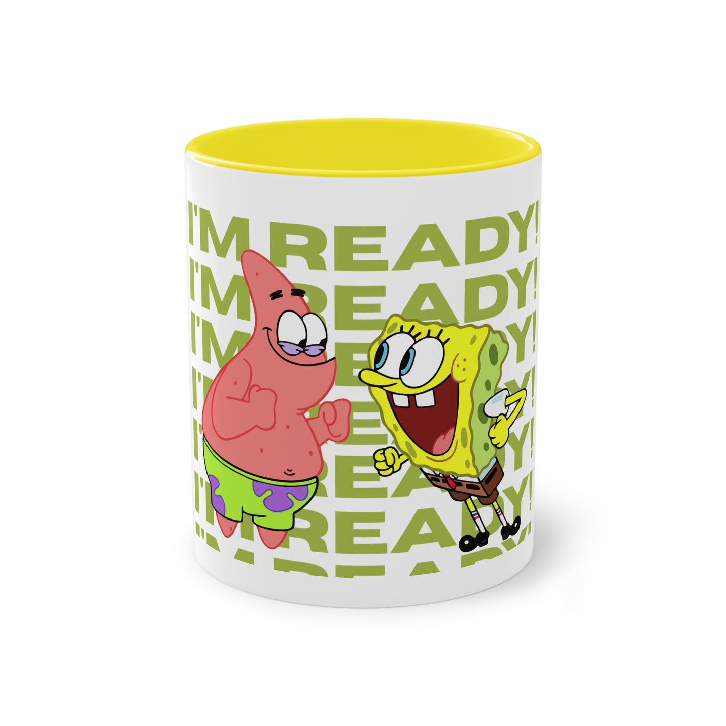 SpongeBob & Patrick Two-Tone Coffee Mug - Perfect for Kids, Cartoon Lovers, Gifts, Birthdays, Home Decor