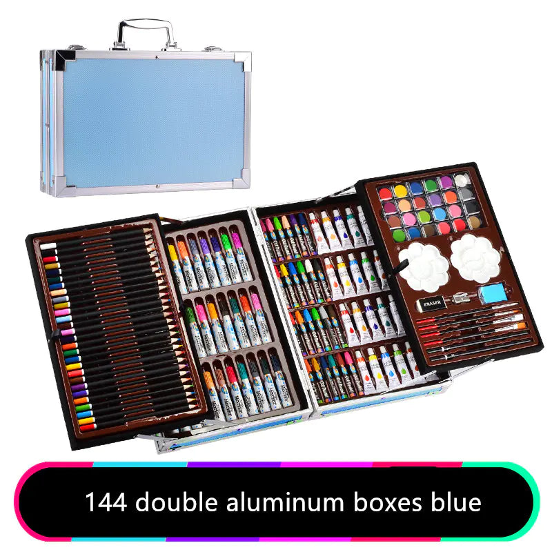 All-in-One Drawing Set with Pencils & Watercolors