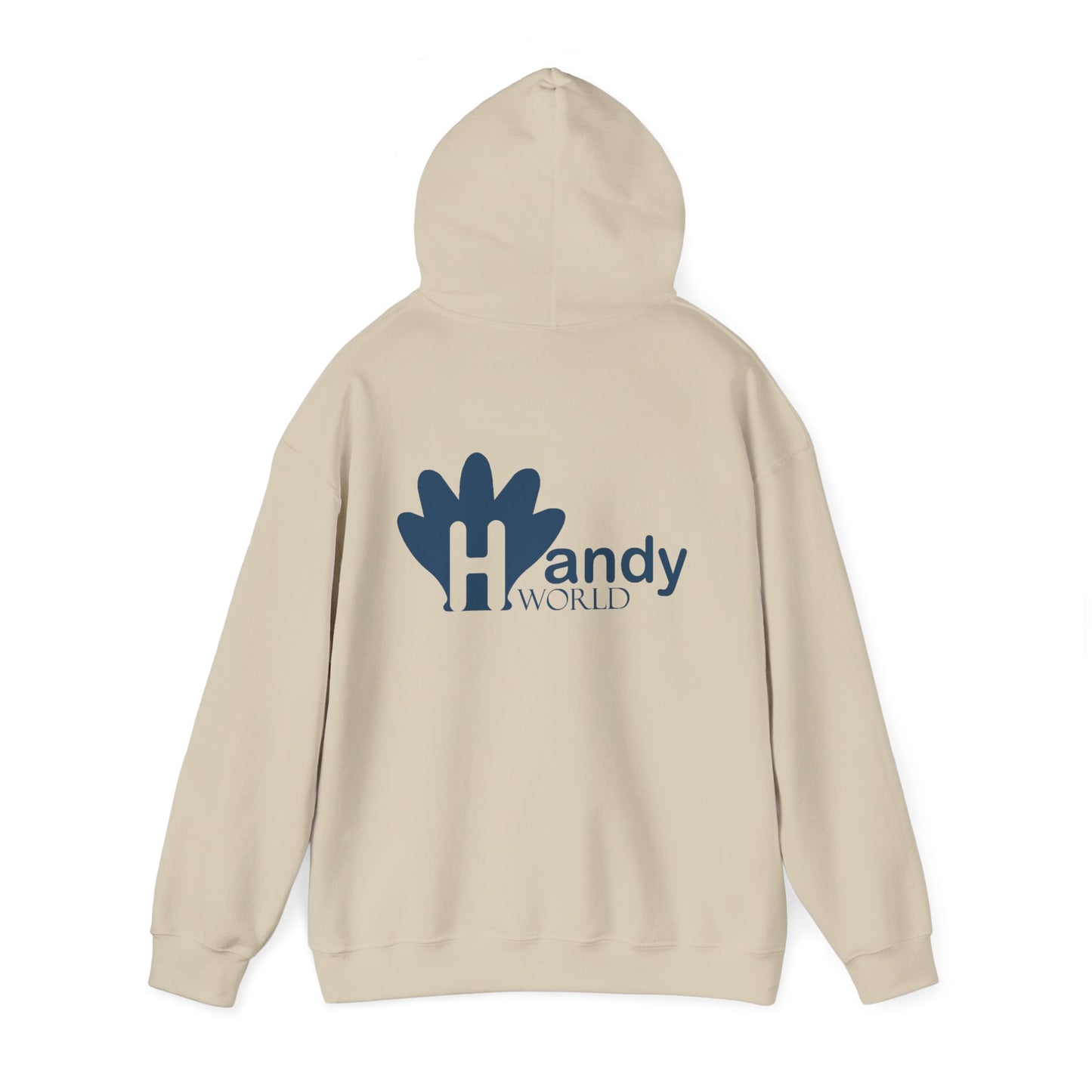 Charming Hooded Sweatshirt Featuring 'Handy World' Design | Cozy Gift for Friends, Birthdays, Casual Wear, Unique Fashion
