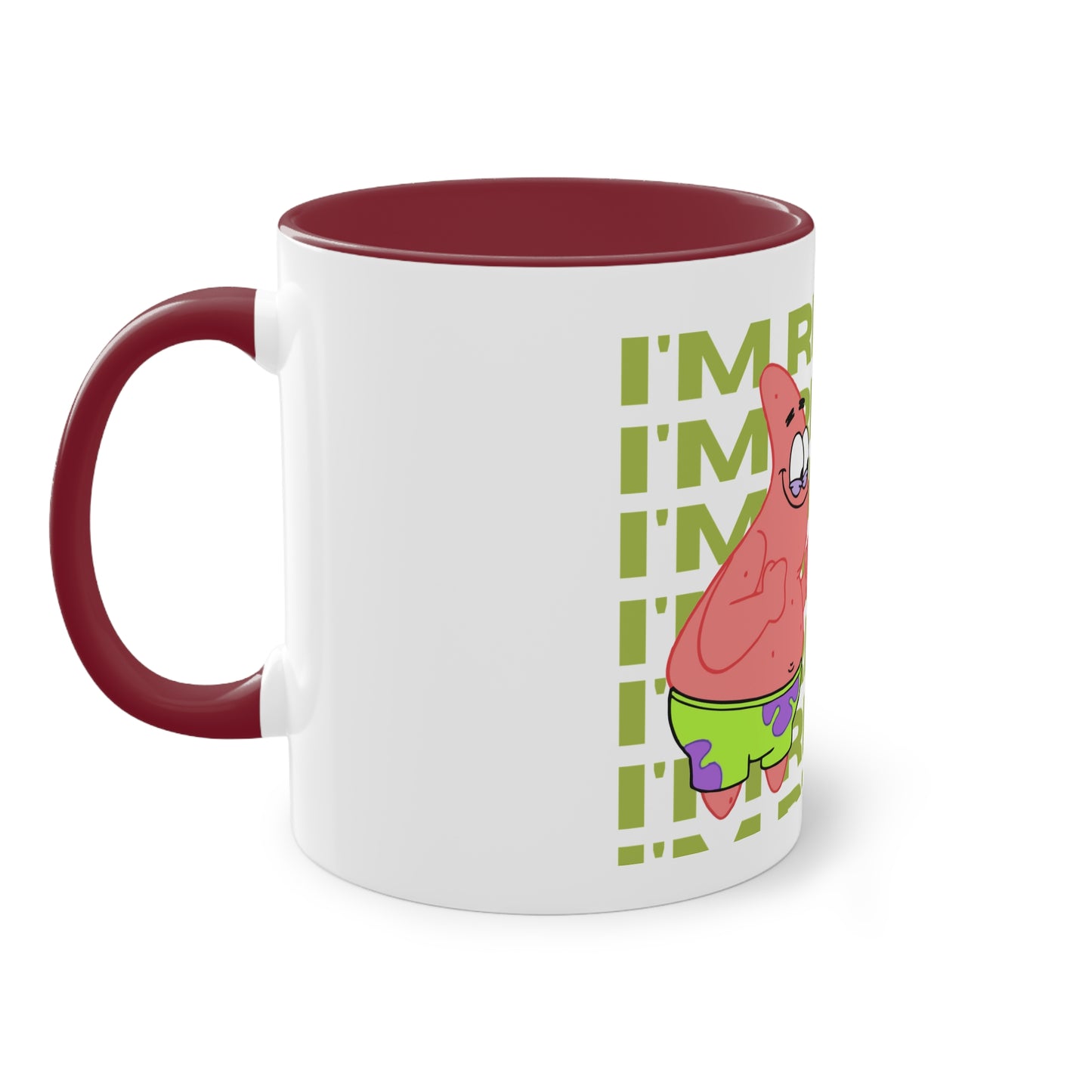 SpongeBob & Patrick Two-Tone Coffee Mug - Perfect for Kids, Cartoon Lovers, Gifts, Birthdays, Home Decor