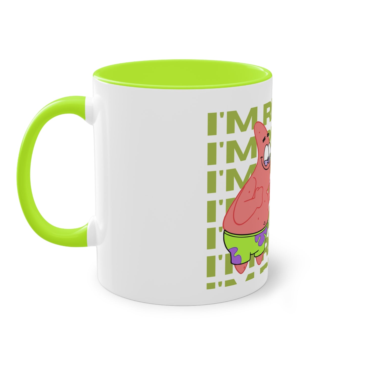 SpongeBob & Patrick Two-Tone Coffee Mug - Perfect for Kids, Cartoon Lovers, Gifts, Birthdays, Home Decor