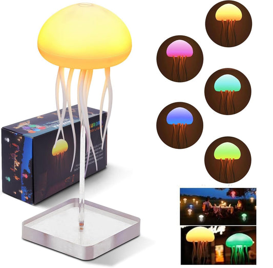 AquaGlow™ LED Jellyfish Lamp – Portable Mood Light for Desk & Bedside