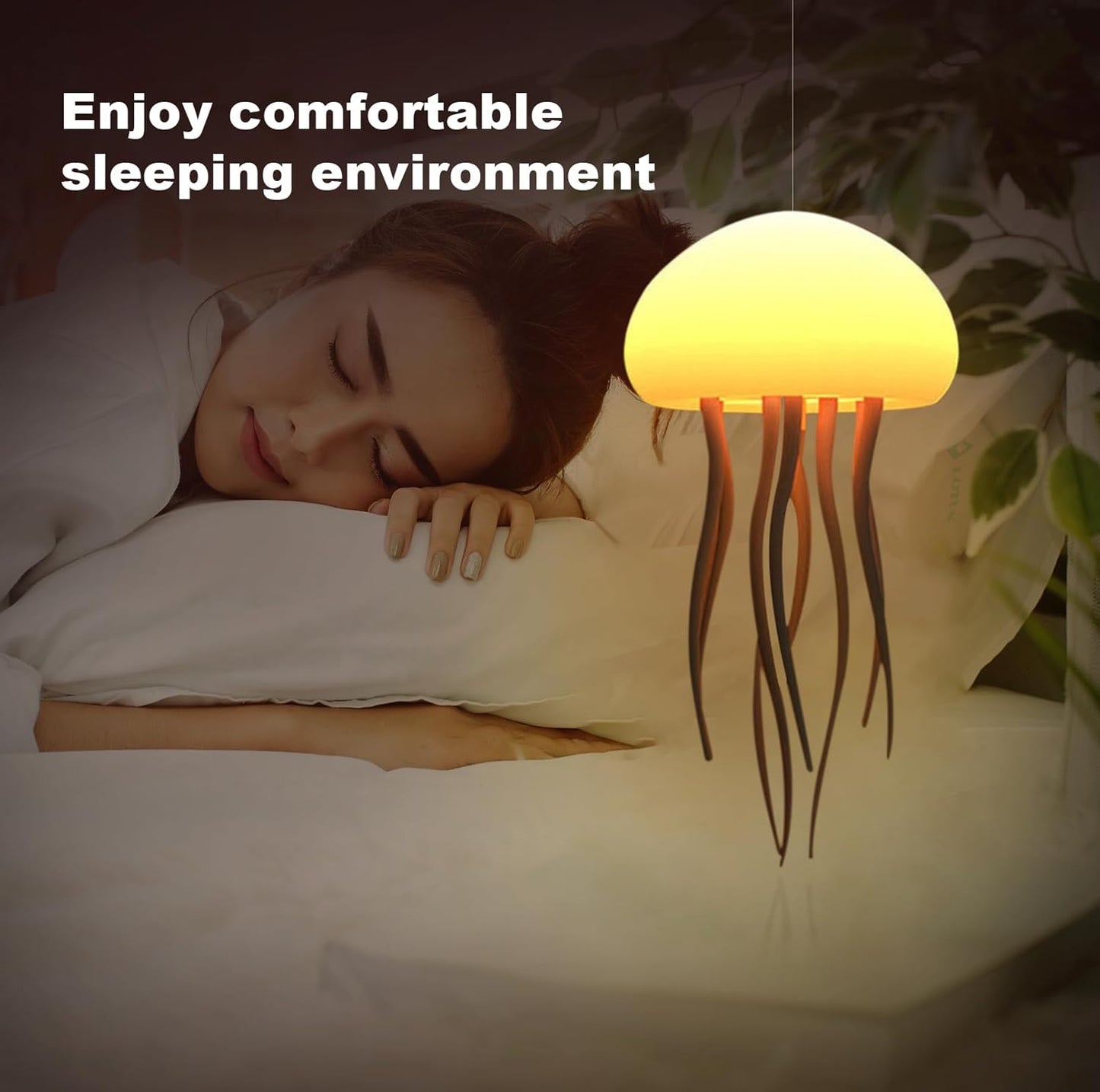 AquaGlow™ LED Jellyfish Lamp – Portable Mood Light for Desk & Bedside