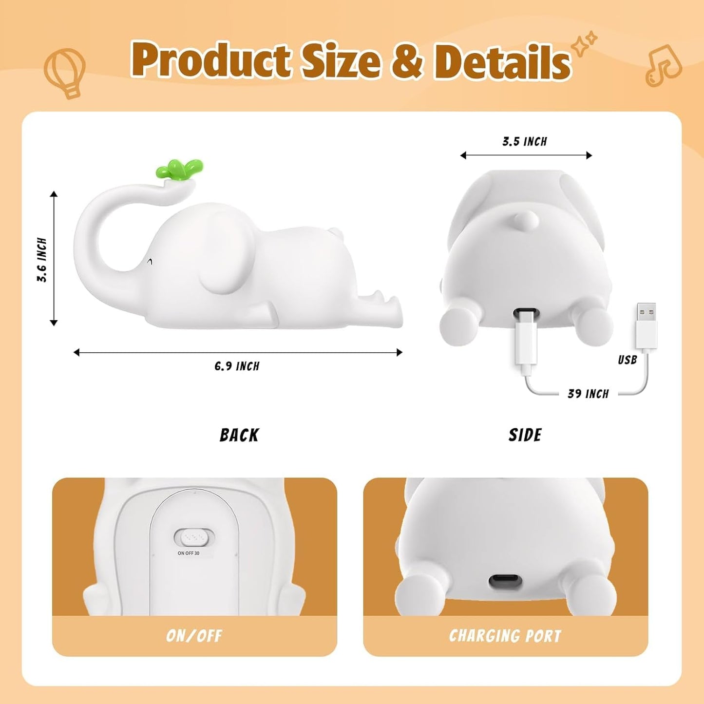 Dreamy Dumbo Bedside Light
