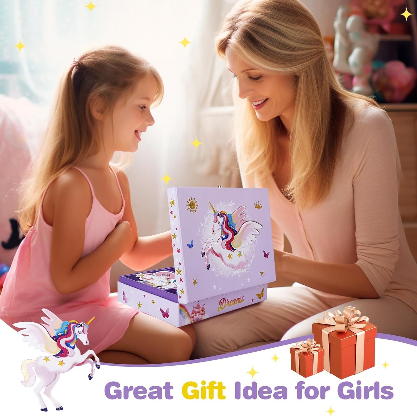 66PCS Unicorn Art Supplies Set for Kids (Ages 4-12)