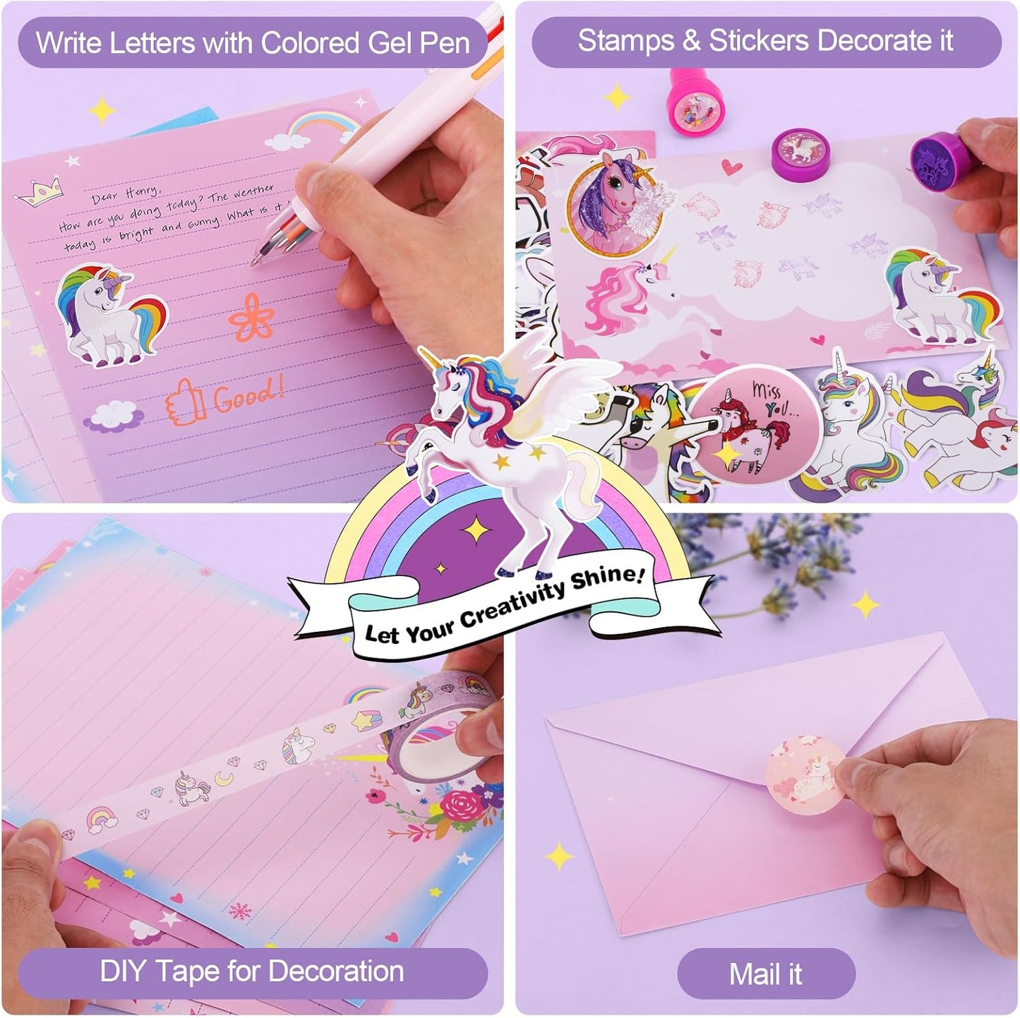 66PCS Unicorn Art Supplies Set for Kids (Ages 4-12)