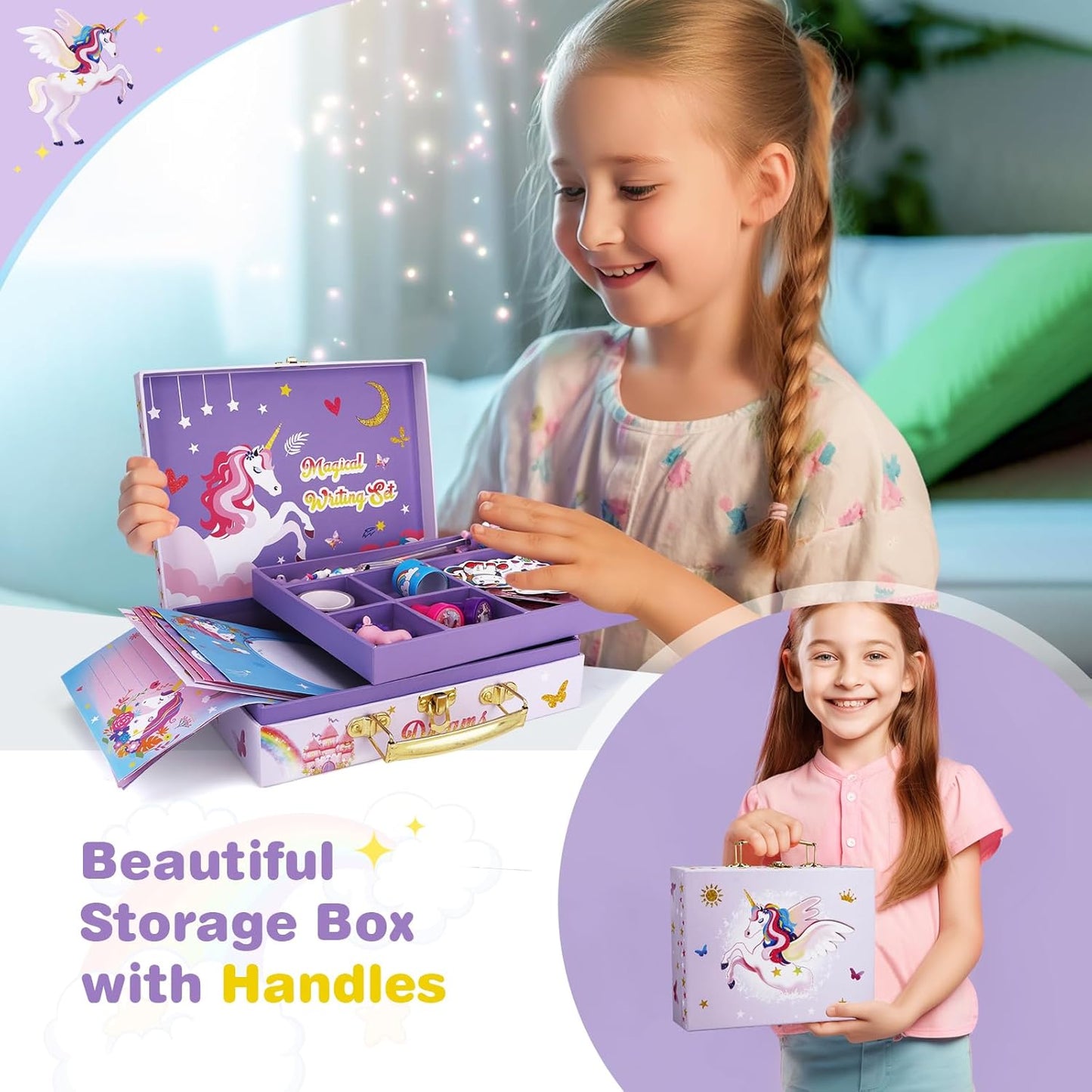66PCS Unicorn Art Supplies Set for Kids (Ages 4-12)