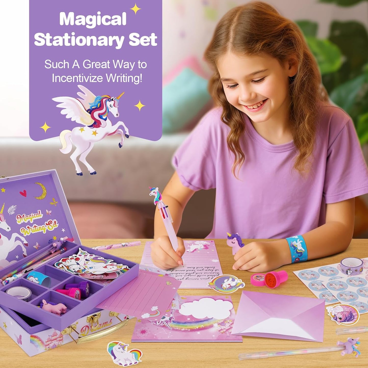 66PCS Unicorn Art Supplies Set for Kids (Ages 4-12)