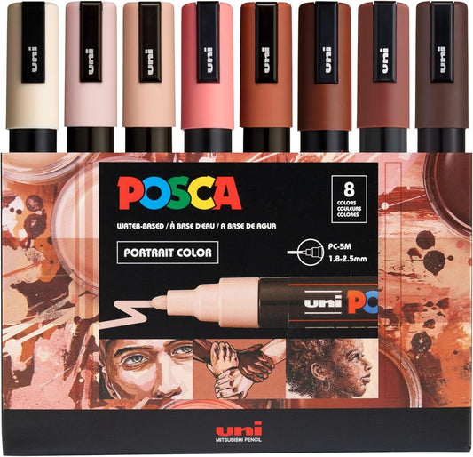 POSCA® Paint Marker Set, 8 Colors, PC-5M Portrait Tone Set