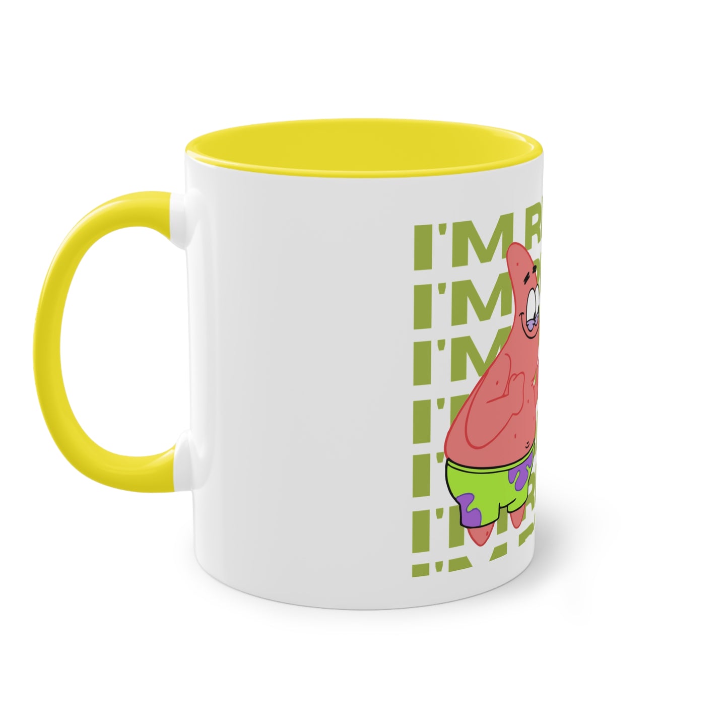 SpongeBob & Patrick Two-Tone Coffee Mug - Perfect for Kids, Cartoon Lovers, Gifts, Birthdays, Home Decor