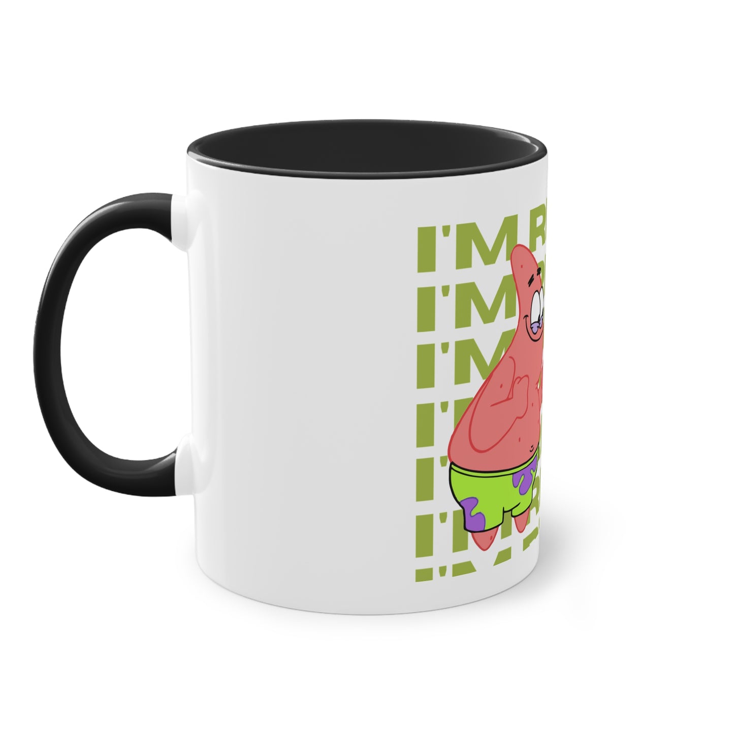 SpongeBob & Patrick Two-Tone Coffee Mug - Perfect for Kids, Cartoon Lovers, Gifts, Birthdays, Home Decor