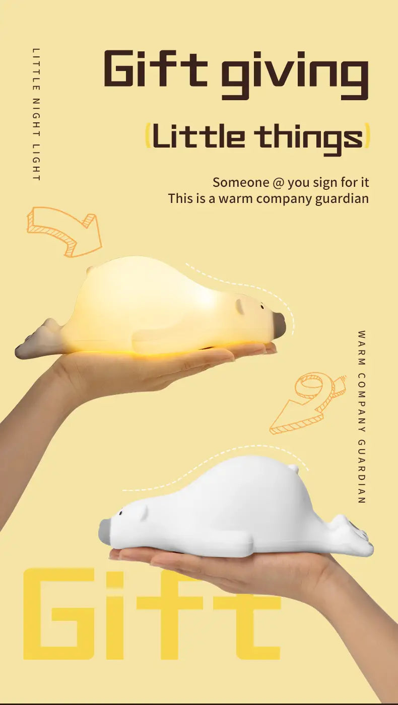 Cute Silicone Duck Night Light - Rechargeable Touch Lamp