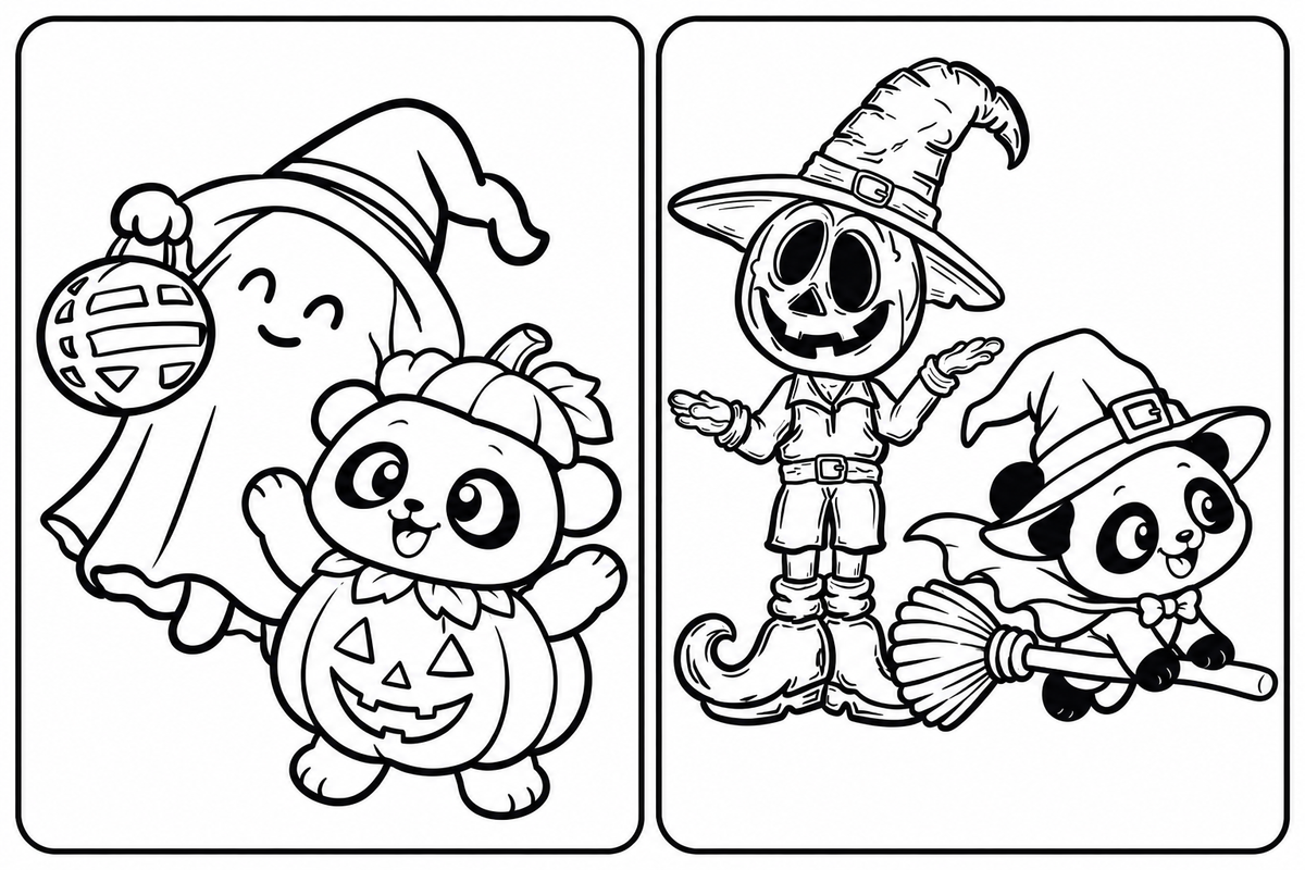 Halloween Coloring Pages Bundle 👻🎃