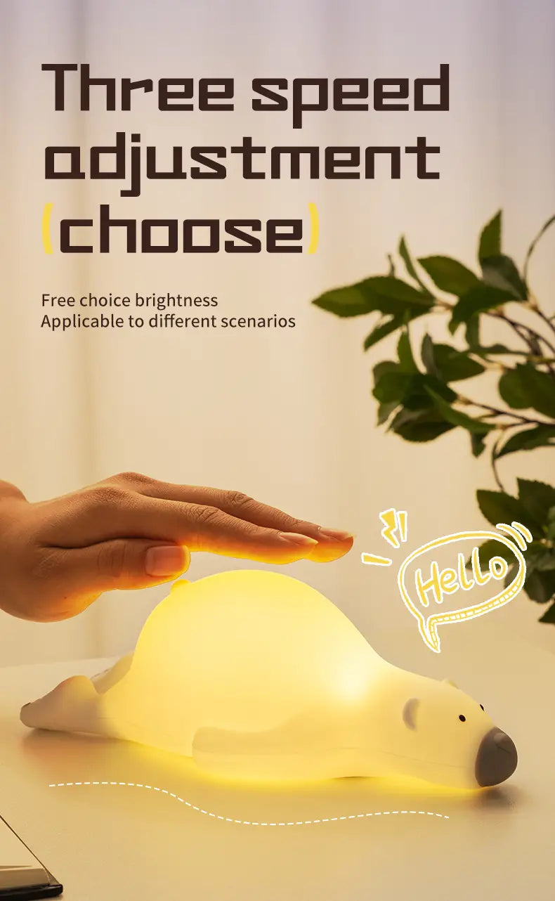 Cute Silicone Duck Night Light - Rechargeable Touch Lamp