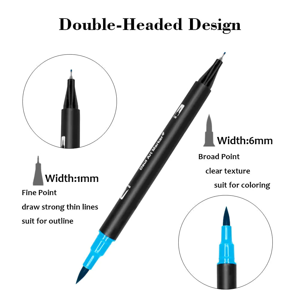 Double-Ended Marker Pen Set – Vibrant Colors for Every Project