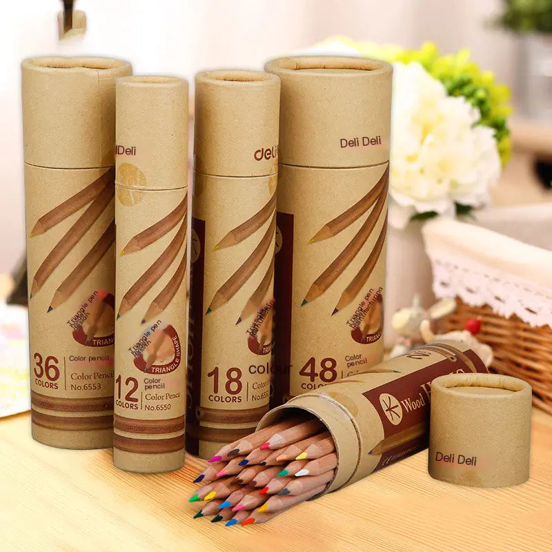 Deli Colored Pencils 36/48 Colors for Drawing and Doodling