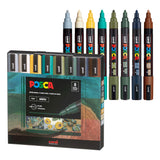 POSCA® Paint Marker Set, 8 Colors, PC-5M Earth Tone Set