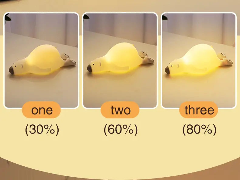 Cute Silicone Duck Night Light - Rechargeable Touch Lamp