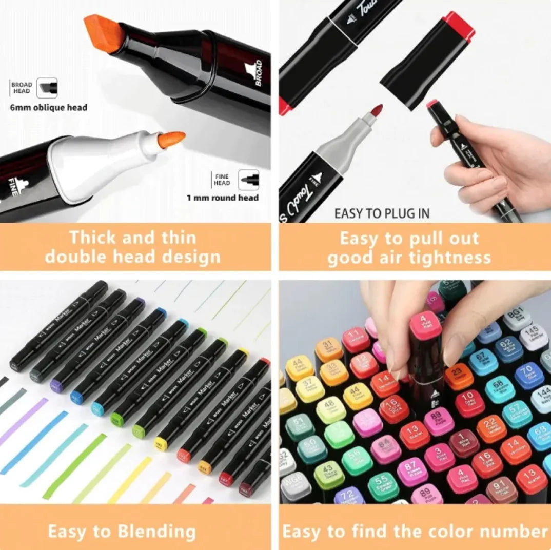 168 Colors Dual Tip Art Markers