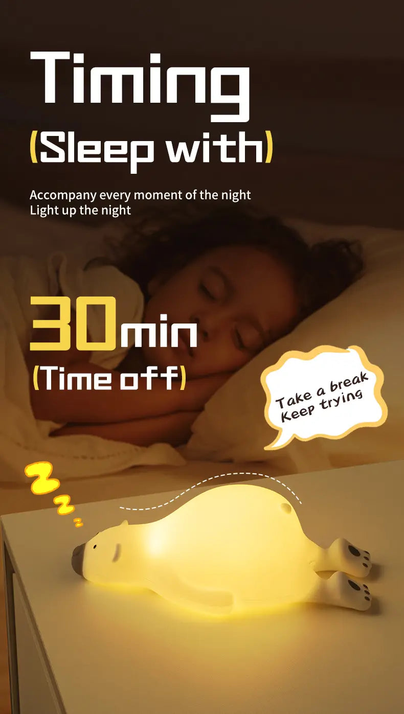 Cute Silicone Duck Night Light - Rechargeable Touch Lamp