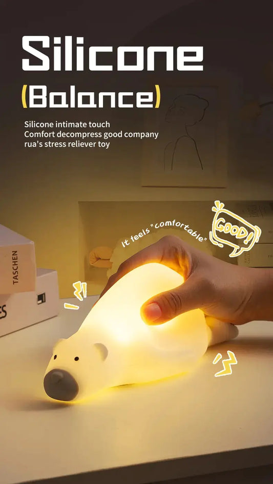 Cute Silicone Duck Night Light - Rechargeable Touch Lamp
