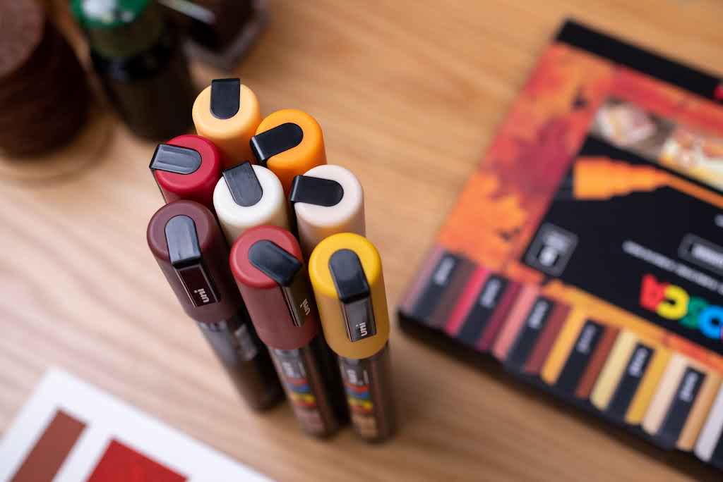 POSCA® Paint Marker Set, 8 Colors, PC-5M Warm Tone Set