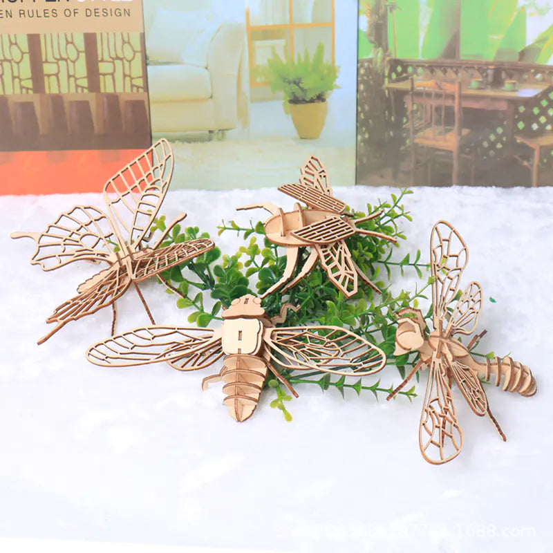 DIY Wooden Insect Model Puzzle for Kids (3D Craft)