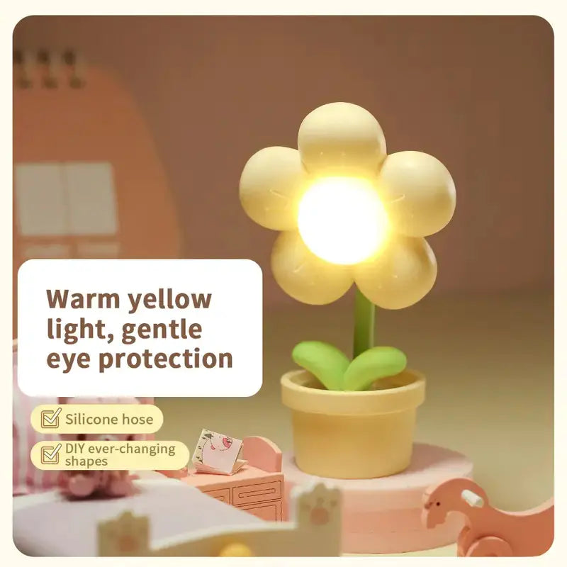 Creative Cute Flower Table Lamp for Bedroom & Desk