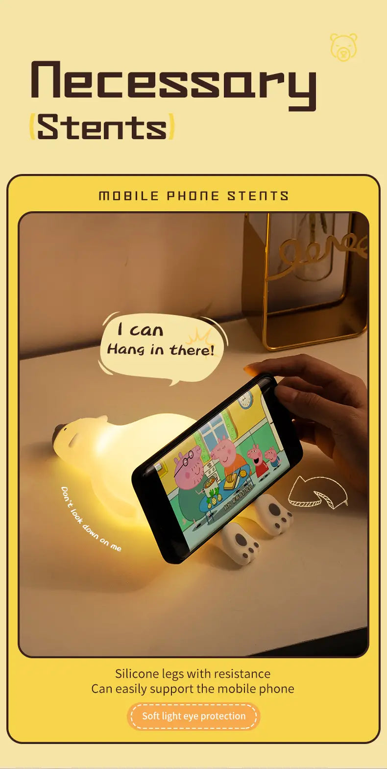 Cute Silicone Duck Night Light - Rechargeable Touch Lamp