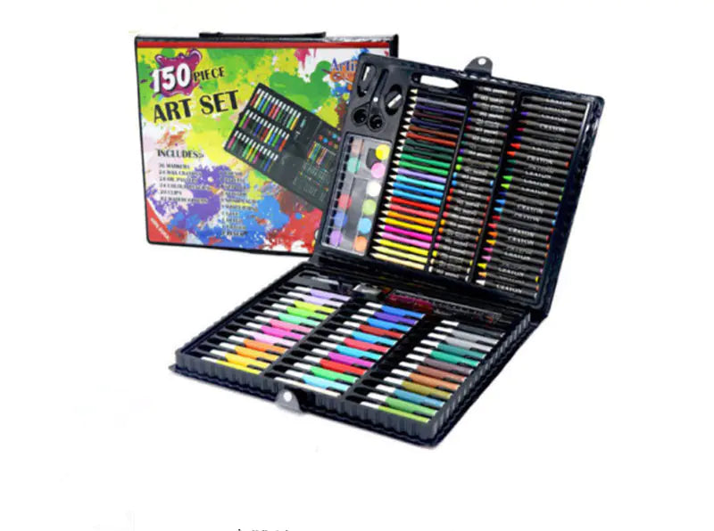 All-In-One 150-Piece Art Set with Markers and Crayons