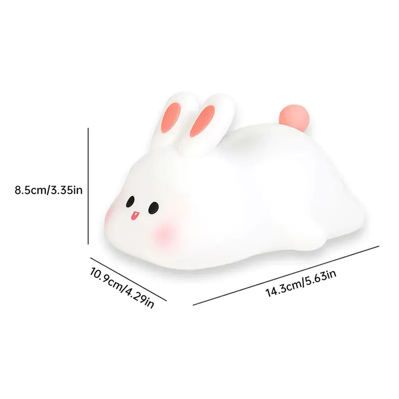Cute Rabbit LED Night Light – Touch Sensor Bedroom & Home Decor