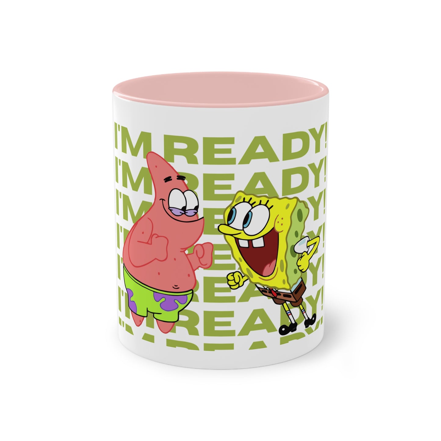 SpongeBob & Patrick Two-Tone Coffee Mug - Perfect for Kids, Cartoon Lovers, Gifts, Birthdays, Home Decor