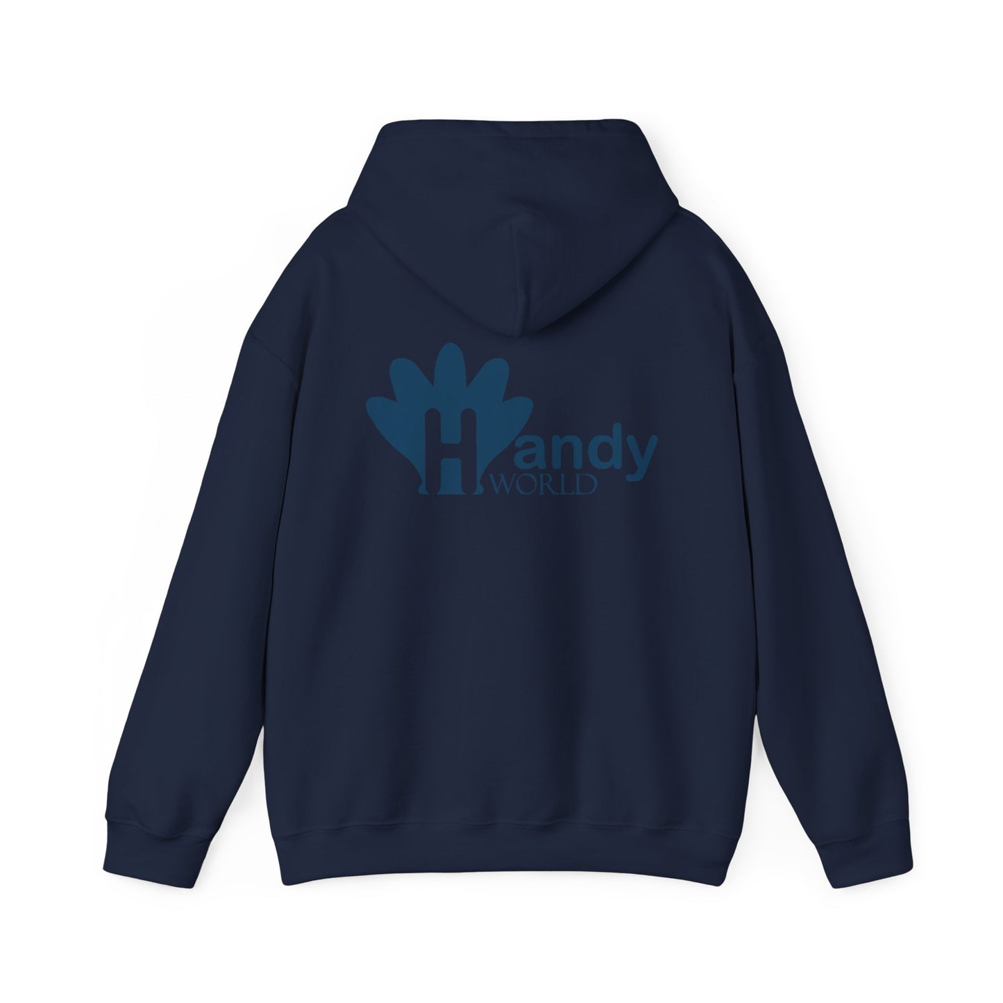 Charming Hooded Sweatshirt Featuring 'Handy World' Design | Cozy Gift for Friends, Birthdays, Casual Wear, Unique Fashion