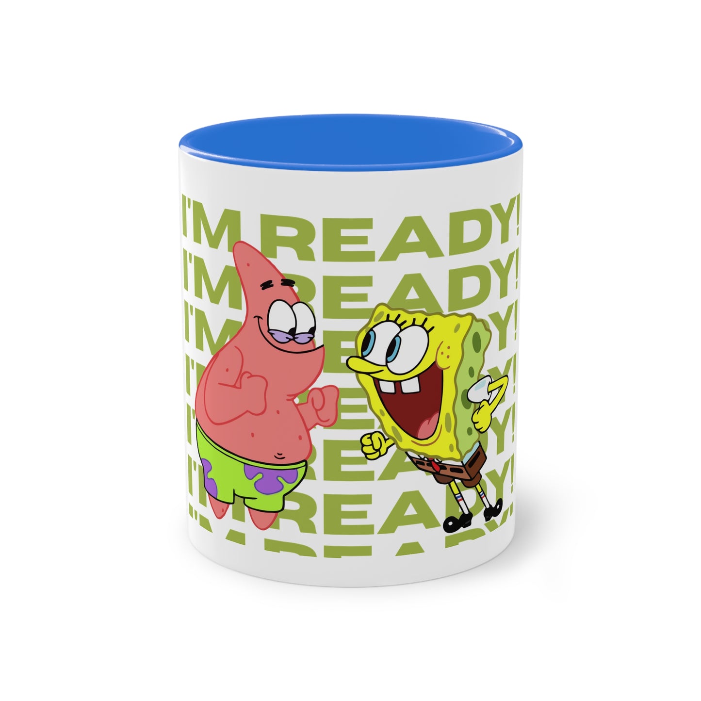 SpongeBob & Patrick Two-Tone Coffee Mug - Perfect for Kids, Cartoon Lovers, Gifts, Birthdays, Home Decor