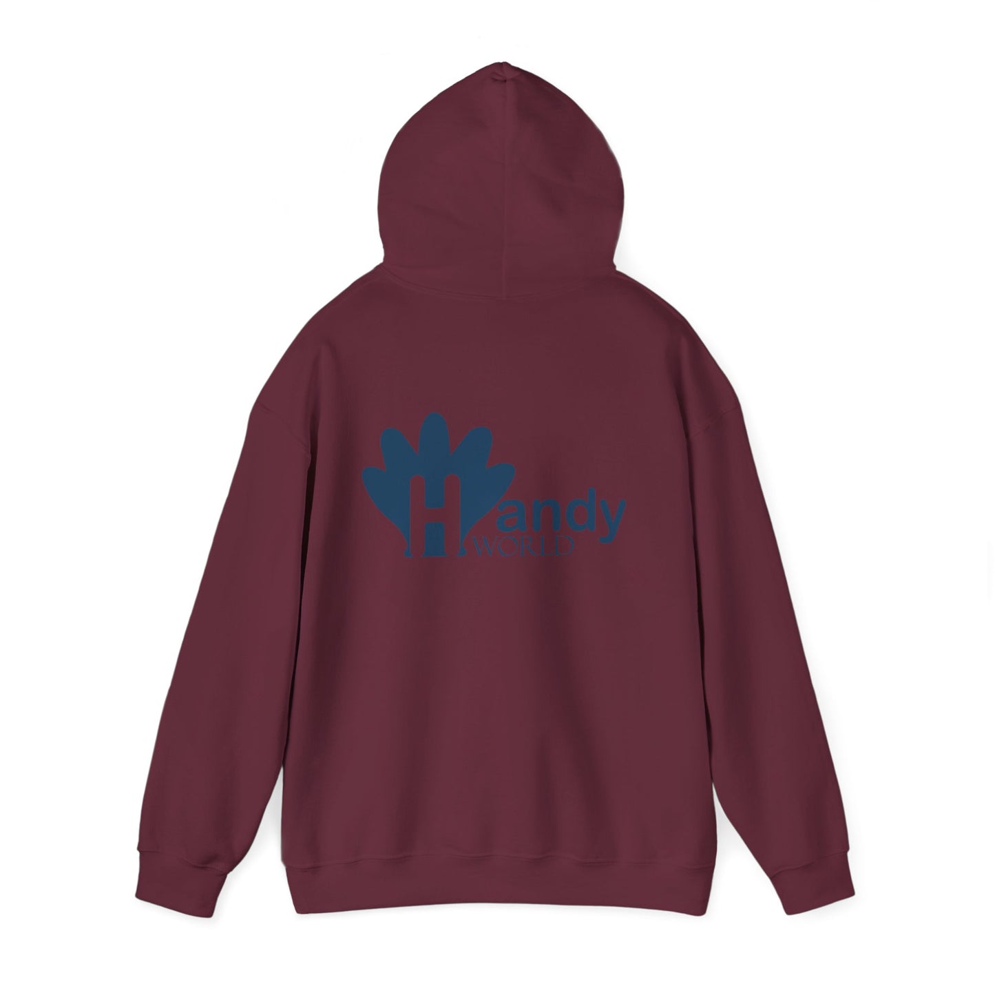 Charming Hooded Sweatshirt Featuring 'Handy World' Design | Cozy Gift for Friends, Birthdays, Casual Wear, Unique Fashion
