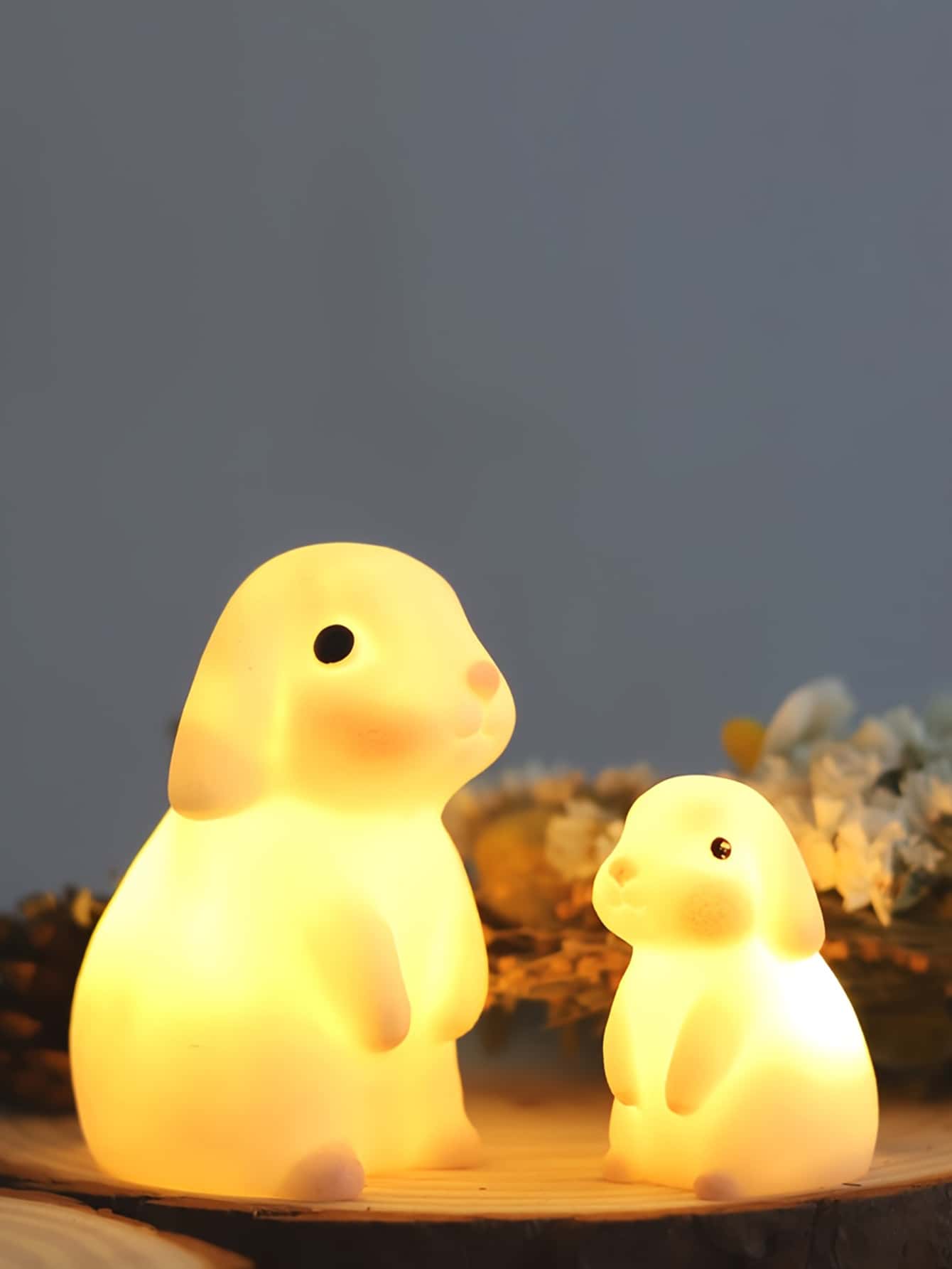 Cute Pink Bunny Night Light for Children's Room Decor