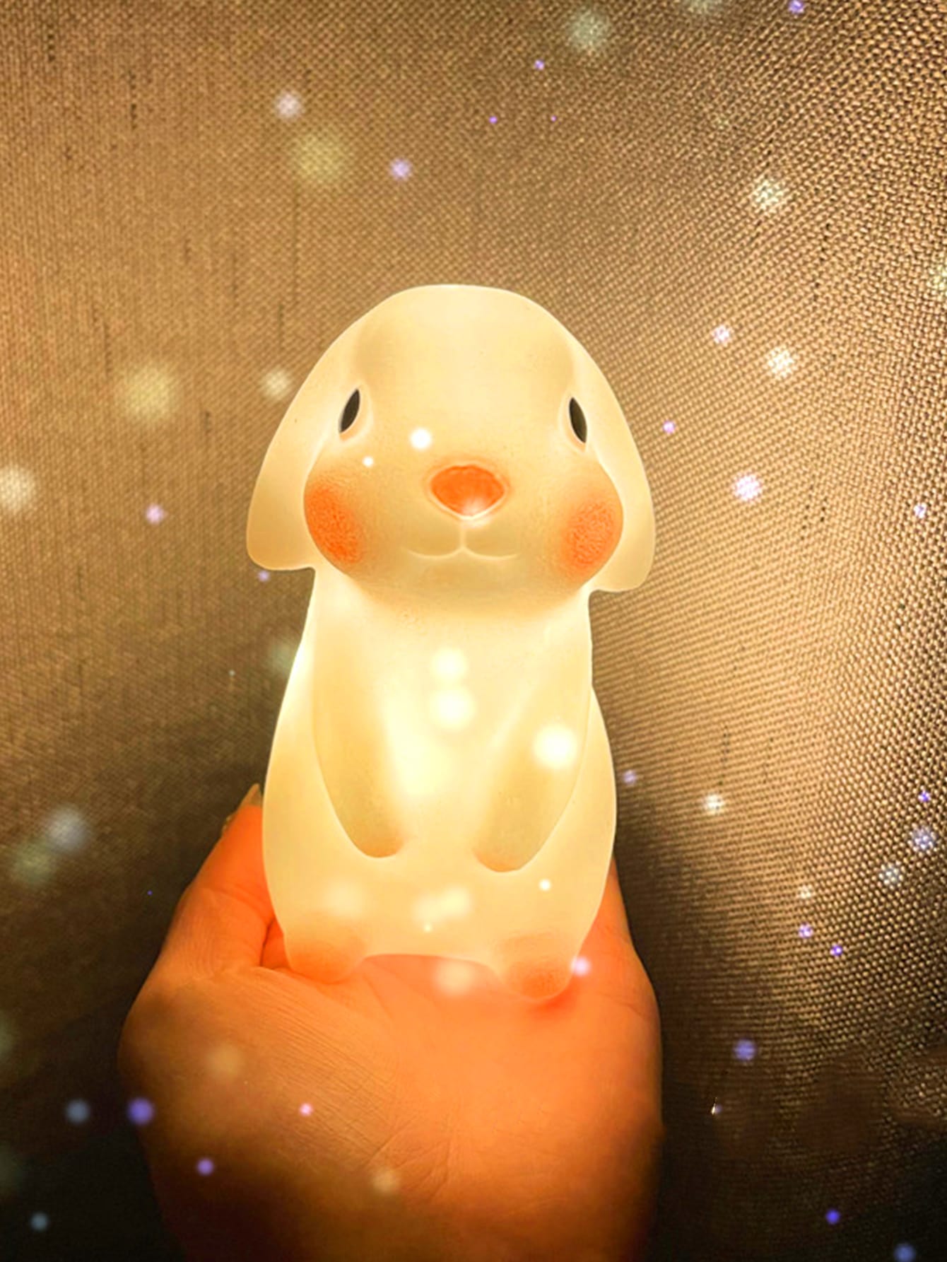 Cute Pink Bunny Night Light for Children's Room Decor