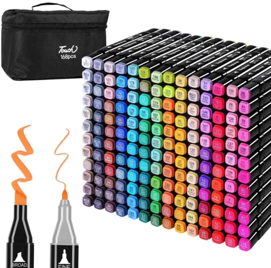 168 Colors Dual Tip Art Markers