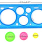 Multifunctional Drawing Template Ruler Set for Kids