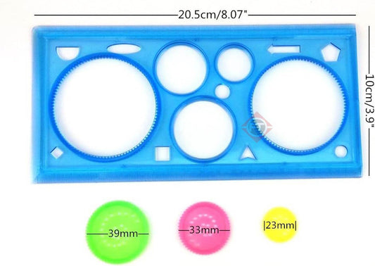 Multifunctional Drawing Template Ruler Set for Kids