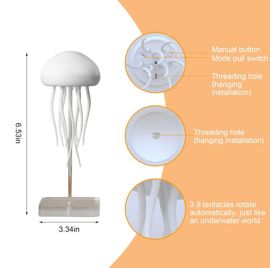 AquaGlow™ LED Jellyfish Lamp – Portable Mood Light for Desk & Bedside