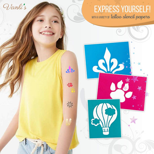 Vanlis Temporary Tattoo Markers: 13 Pens & 50 Stencils